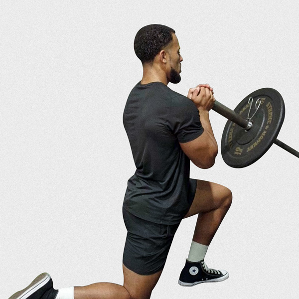 Barbell Double-Arm Landmine Press - Exercise Guide | Motra