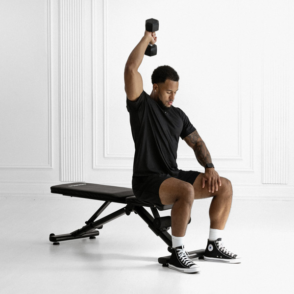 Dumbbell Single-Arm Overhead Tricep Extension - Exercise Guide | Motra