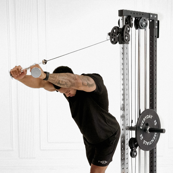 Cable V-Bar Overhead Tricep Extension High - Exercise Guide | Motra